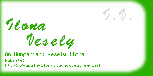 ilona vesely business card